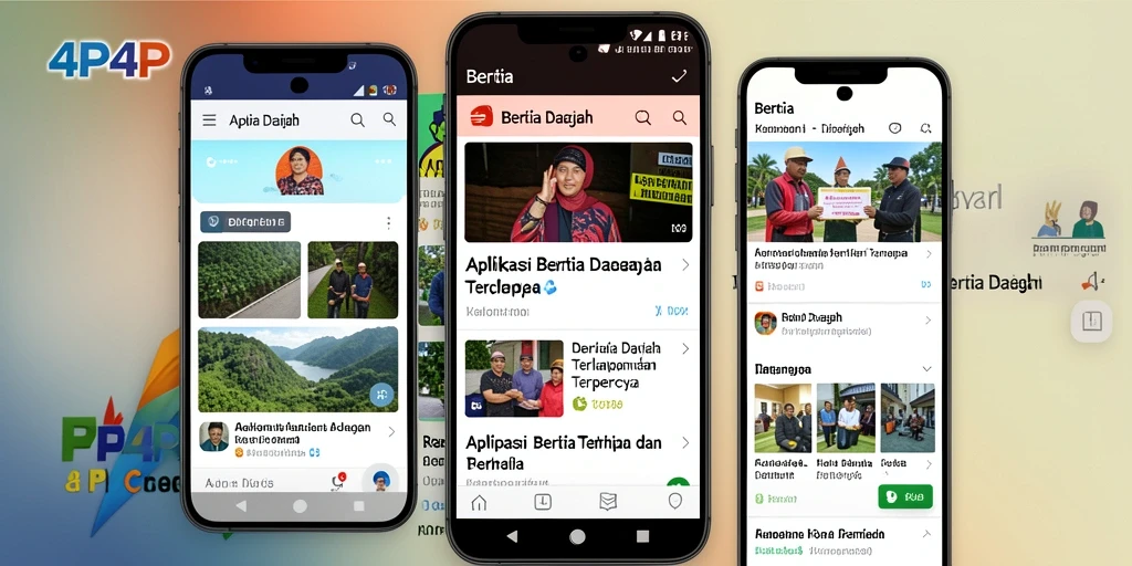 Tampilan antarmuka 4P4P yang menarik dan informatif.