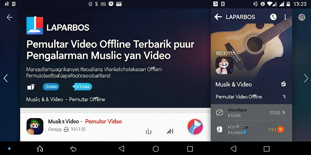 Antarmuka pengguna LAPARBOS untuk pemutar video offline.