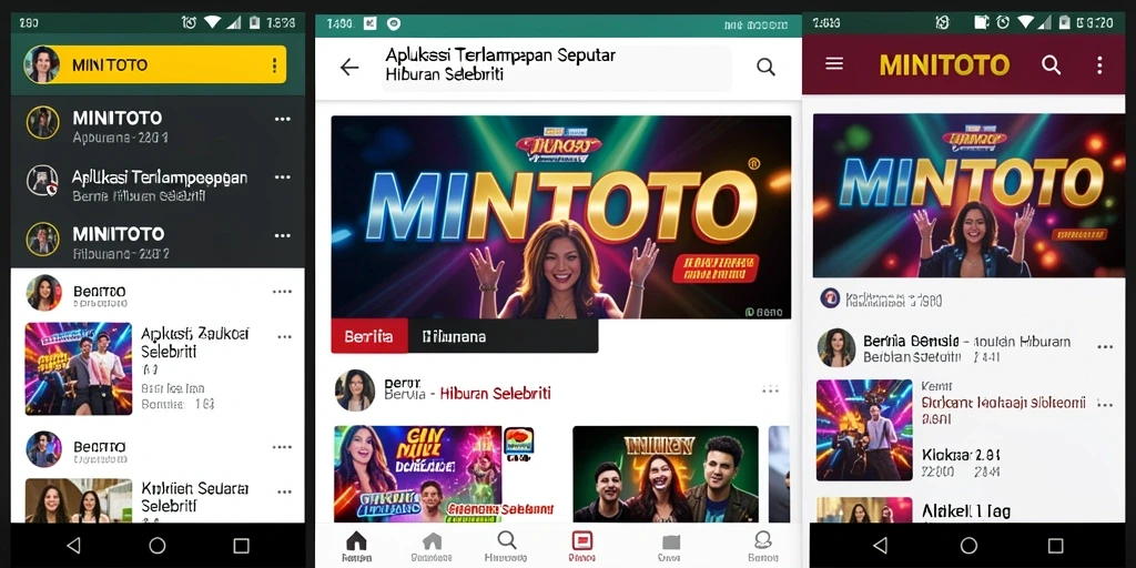 Antarmuka aplikasi MINITOTO yang menarik dan informatif.