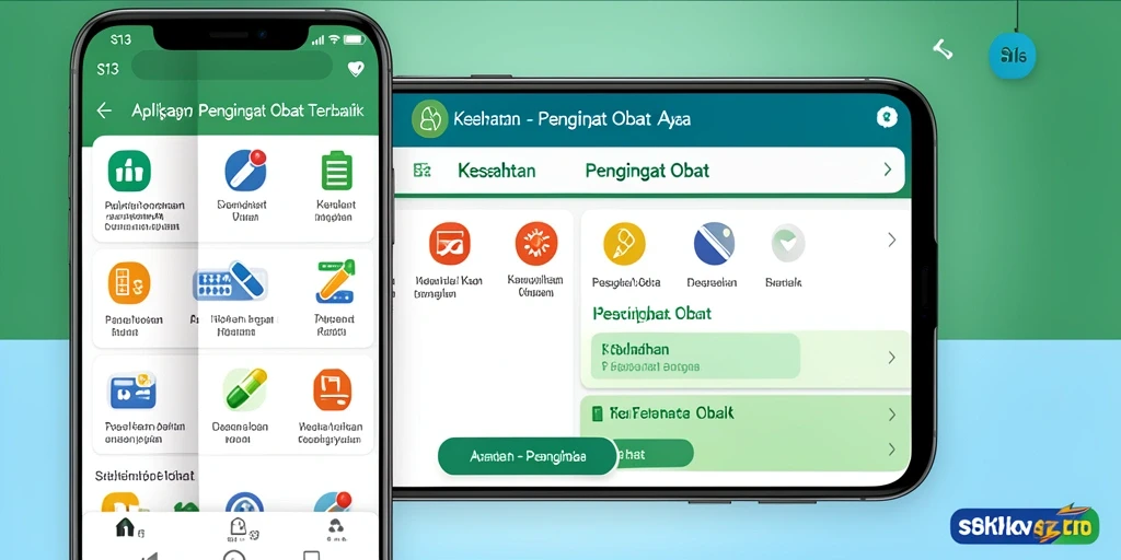 Antarmuka S13 yang memudahkan pengingat obat harian.