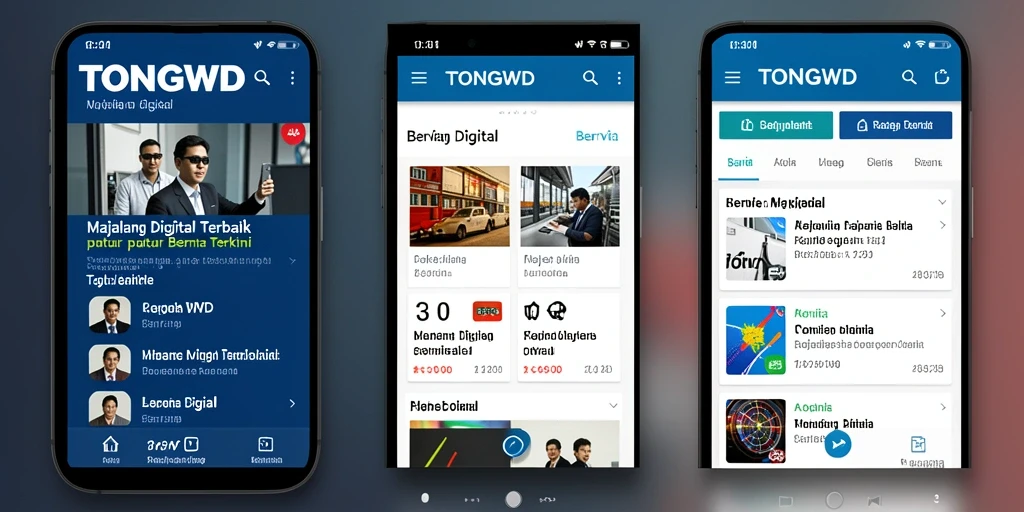 Antarmuka TONGWD yang menarik dan informatif untuk Majalah Digital.